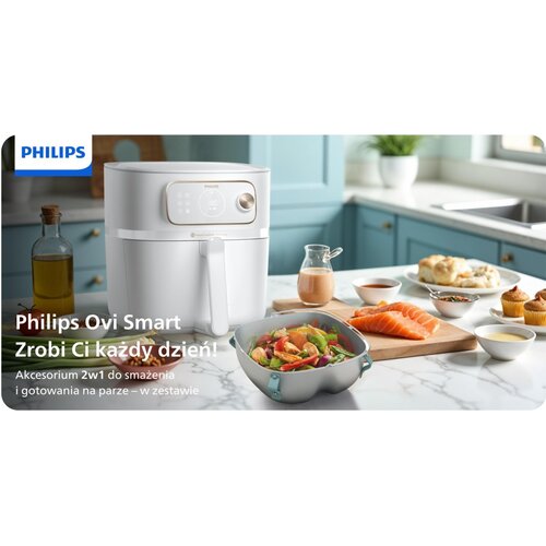 Air Fryer Frytkownica beztłuszczowa PHILIPS Ovi Smart HD9876/25 8.3l Wi-Fi ponad 4000 darmowych przepisów - obrazek 2